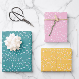 Moderne Diamanten aus dem Mittelalter - Sternexplo Geschenkpapier Set