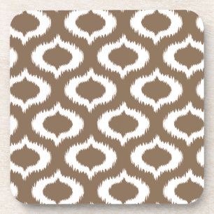Moderne Diamanten Browns Ikat modisch Getränkeuntersetzer