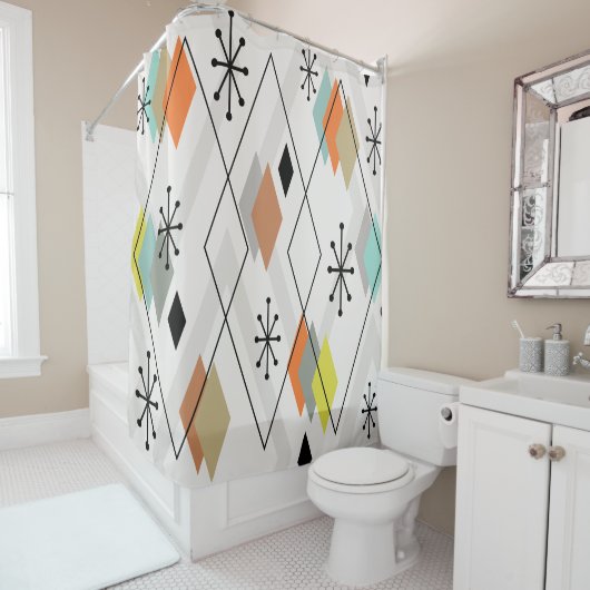 Moderne Diamanten des Mittelalters Duschvorhang (Beispiel)