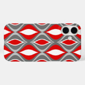 Moderne Diamanten, grau / grau & rot, Mitte des 20 Case-Mate iPhone Hülle (Rückseite (Horizontal))