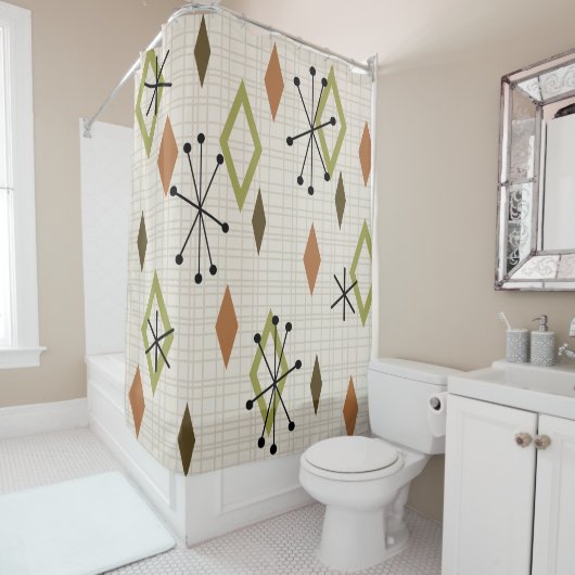 Moderne Diamanten - Naturerdnoten des Mittelalters Duschvorhang (Beispiel)