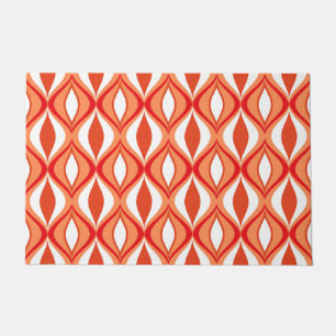 Moderne Diamanten, orange und weiß aus dem Mittela Fußmatte