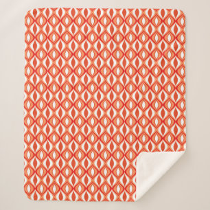 Moderne Diamanten, orange und weiß aus dem Mittela Sherpadecke