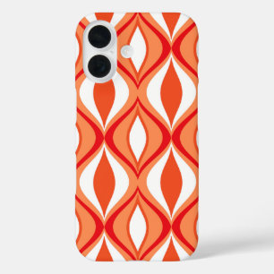 Moderne Diamanten, Orange & White aus dem Mittelal iPhone 16 Hülle