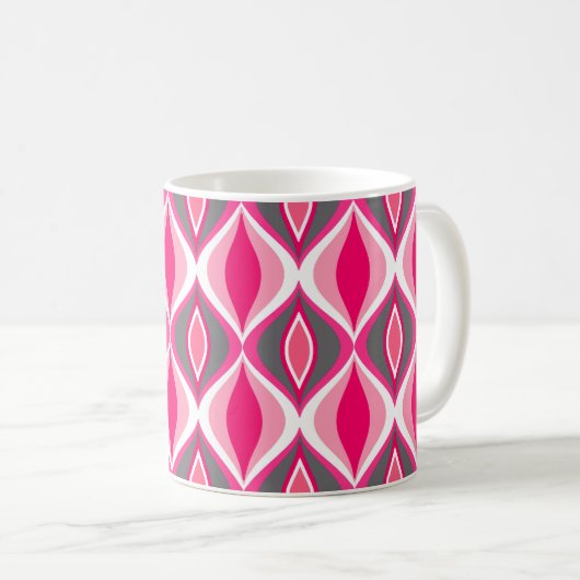 Moderne Diamanten, rosa, Fuchsia & Gray aus dem Mi Kaffeetasse (VorderseiteRechts)