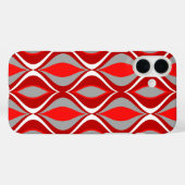 Moderne Diamanten, rot & grau / grau Case-Mate iPhone Hülle (Rückseite (Horizontal))