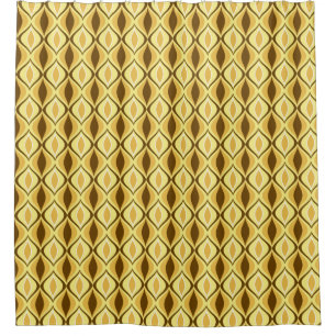 Moderne Diamanten, Senf Gold Duschvorhang