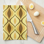 Moderne Diamanten, Senf Gold Geschirrtuch (Viertel Falte)