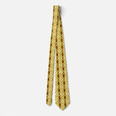 Moderne Diamanten, Senf Gold Krawatte (Rückseite)