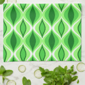 Moderne Diamanten, Smaragdgrün und Zitronengrün au Küchentuch (Gefaltet)