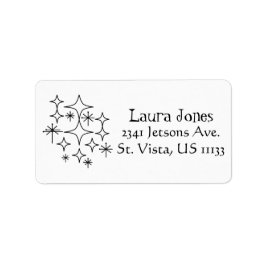 Moderne Diamanten Sternexplosionen des Mittelalter Adressaufkleber