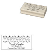 Moderne Diamanten-Sternexplosionen des Mittelalter Gummistempel (Stempel)