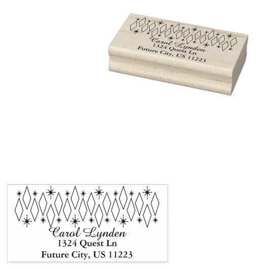 Moderne Diamanten-Sternexplosionen des Mittelalter Gummistempel (Stempel)