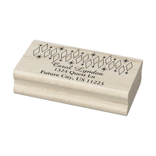 Moderne Diamanten-Sternexplosionen des Mittelalter Gummistempel (Stempel)