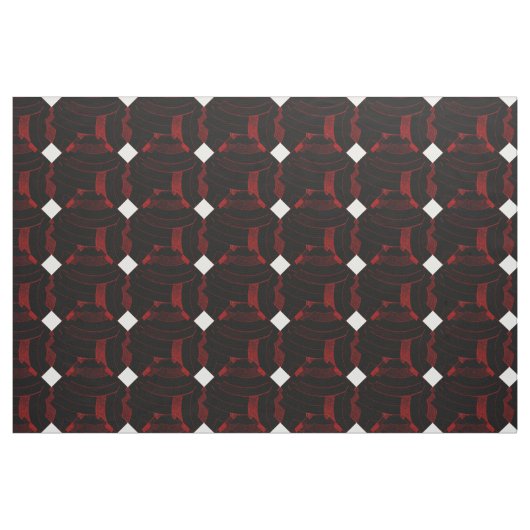 Moderne Diamantenschmiede in Schwarz/Rot Stoff (Yard (91,4 cm))
