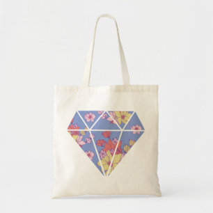 Moderne Diamantform der Blumenmuster Tragetasche