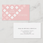 Moderne Diamond Herzloyalty Prämien Rosa Rosa Visitenkarte (Vorne/Hinten)