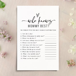 Moderne, die Mommy Best Baby Shower Game kennen