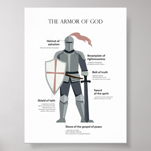Moderne die Rüstung Gottes-Poster Poster (Vorne)