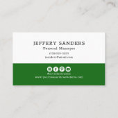 Moderne Dienstleistungen im Bereich Grüne Bäume Visitenkarte (Rückseite)