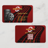 Moderne Dienstleistungen | Red Business Card Visitenkarte (Vorne/Hinten)