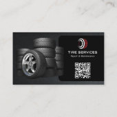 Moderne Dienstleistungen | Schwarz Visitenkarte (Rückseite)