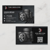 Moderne Dienstleistungen | Schwarz Visitenkarte (Vorne/Hinten)