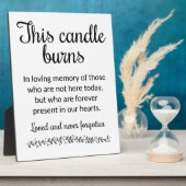 Moderne dieses Candle-Burns-Memorial-Zeichen Fotoplatte (Seite)