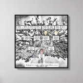 Moderne Digital Black Family Tree Vier Generatione Leinwanddruck (Vorderseite)