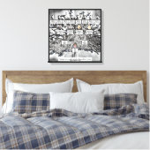 Moderne Digital Black Family Tree Vier Generatione Leinwanddruck (Insitu (Schlafzimmer))