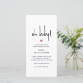 Moderne Digital Girl Baby Dusche Handy eVite Ankündigung (Stehend Vorderseite)