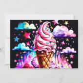 Moderne Digital Sundae Baby Dusche Einladung (Rückseite)