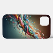 Moderne digitale Bandhülle - Lebendiger Regenbogen Case-Mate iPhone Hülle (Rückseite (Horizontal))