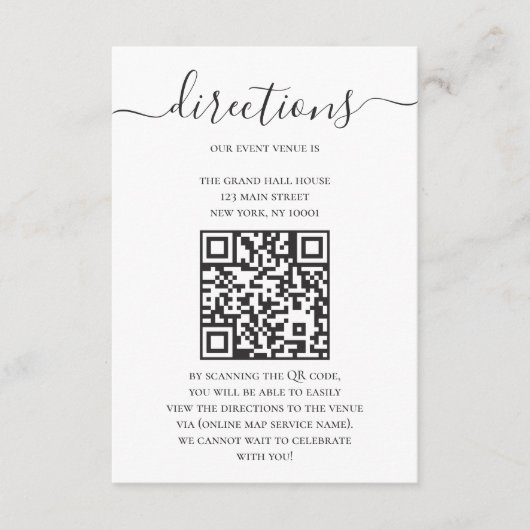 Moderne digitale Karten mit QR-Code (Vorderseite)