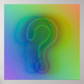 Moderne digitale Kunst | Rainbow Shadow Question W Poster (Vorne)