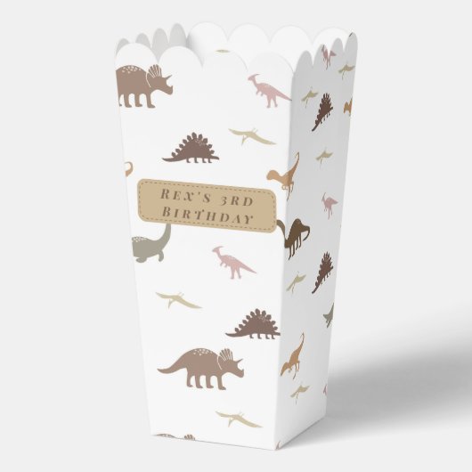 Moderne Dinosaur Popcorn Box Geschenkschachtel (Vorderseite)