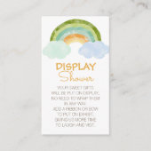 Moderne Dinosaur Rainbow Baby Dusche Display Dusch Begleitkarte (Vorderseite)