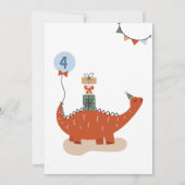 Moderne Dinosaurier Geburtstagsparty Einladung (Rückseite)