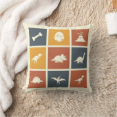Moderne Dinosaurier-Icon-Raster Kissen (Decke)