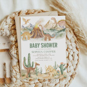 Moderne Dinosaurier Kinderdusche Einladung