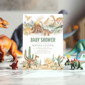 Moderne Dinosaurier Kinderdusche Einladung