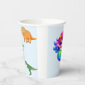 Moderne Dinosaurier Meerjungfrau Geburtstagsparty Pappbecher (Links)