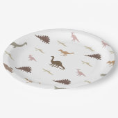 Moderne Dinosaurier-Party-Teller Pappteller (Schrägansicht)