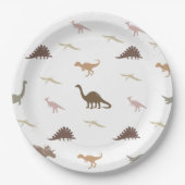 Moderne Dinosaurier-Party-Teller Pappteller (Vorderseite)