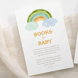 Moderne Dinosaurier Rainbow Babydusche Bücher für  Begleitkarte