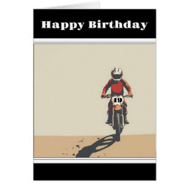 Moderne Dirt Bike Rider Grußkarte