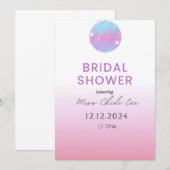 Moderne Disco Ball Bridal Dusche Einladung (Vorne/Hinten)