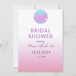 Moderne Disco Ball Bridal Dusche Einladung
