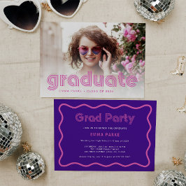 Moderne Disco Typografie und Foto | Grad Party Ankündigung