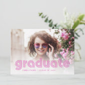 Moderne Disco Typografie und Foto | Grad Party Ankündigung (Stehend Vorderseite)